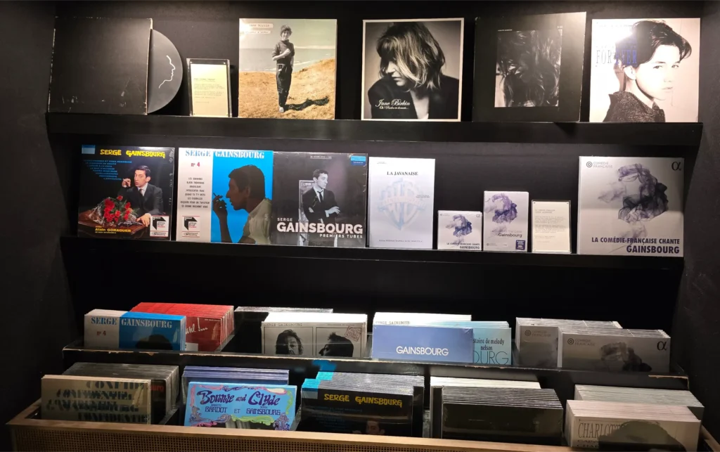 The museum shop sells recordings by Serge and Charlotte Gainsbourg, as well as by Jane Birkin