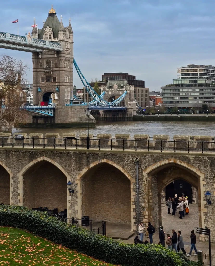 London Bridge from the Tower of London.